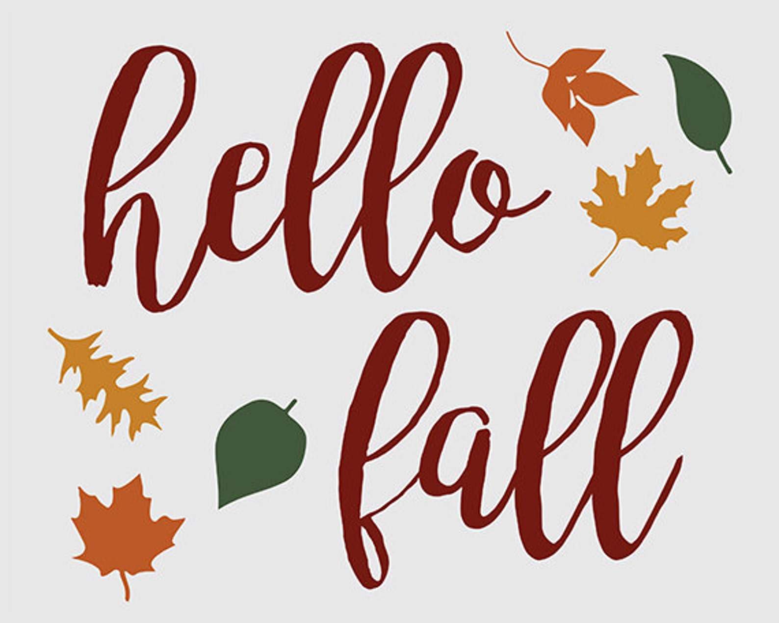 Hello Fall Autumn Decor Prints and Posters for Instant | Etsy