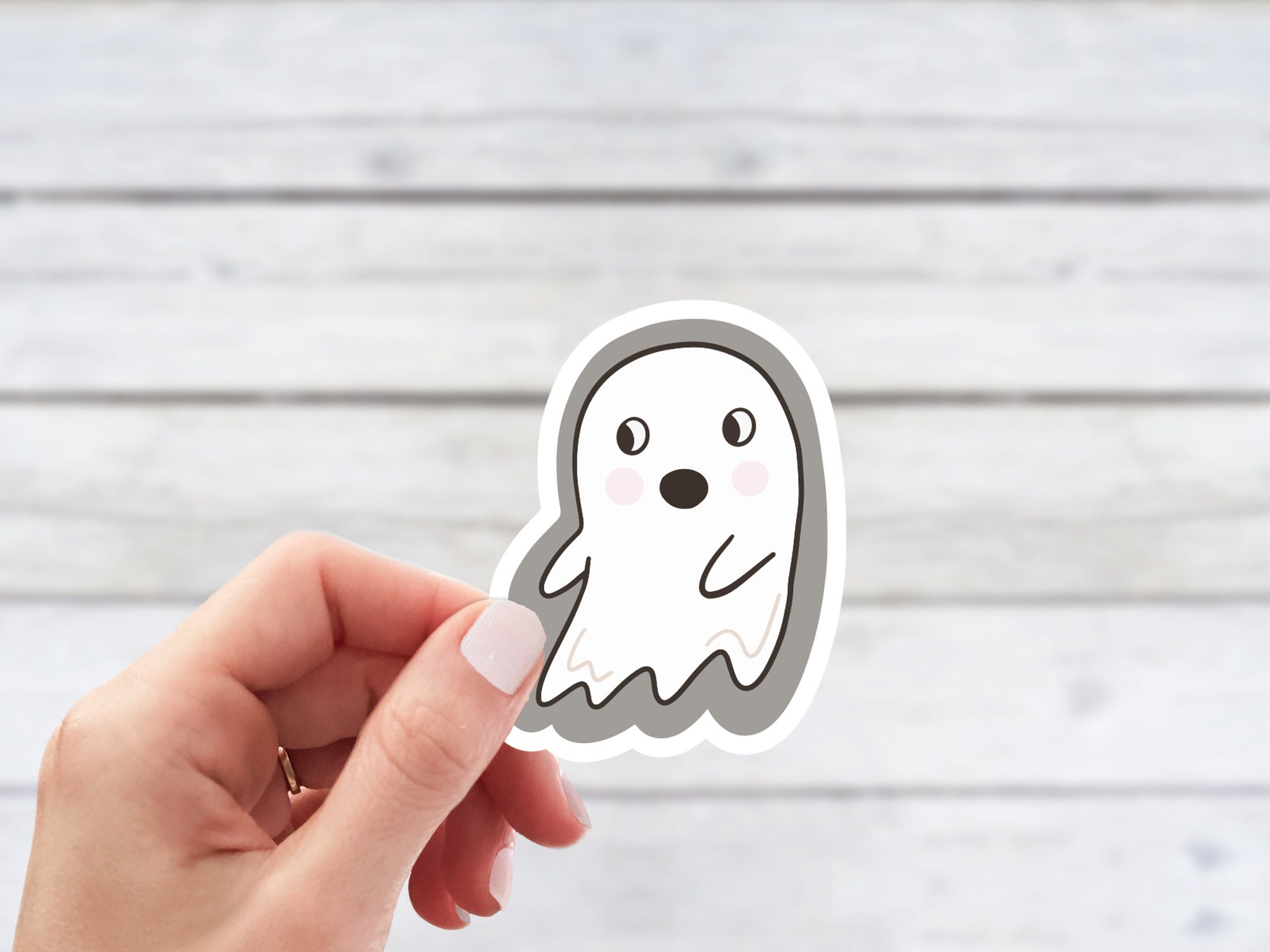 Cute Vintage Ghost Sticker | Cute Fall Halloween Spooky Ghost ...