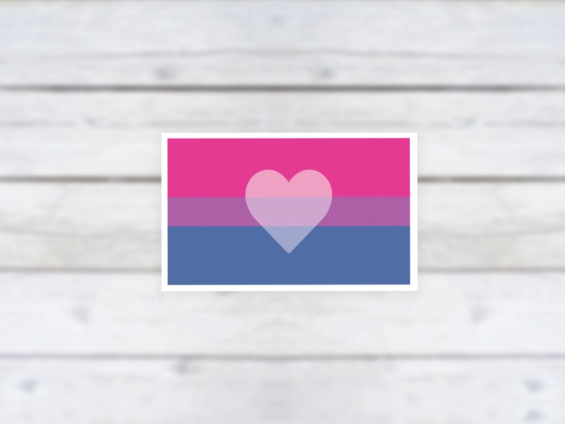 Bisexual Pride Flag Sticker | Bisexual Flag Laptop Water Bottle Sticker ...