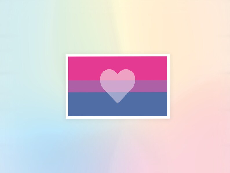 Bisexual Pride Flag Sticker | Bisexual Flag Laptop Water Bottle Sticker ...