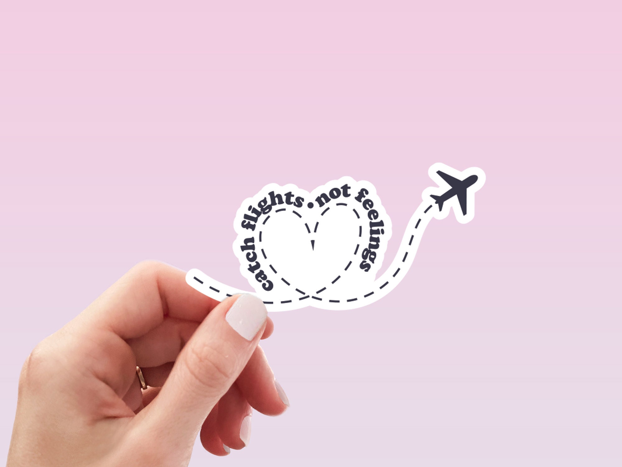 Notyouraverageflight Sticker Catch Flights Not Feelings Sticker | Cute Airplane Travel Sticker ...