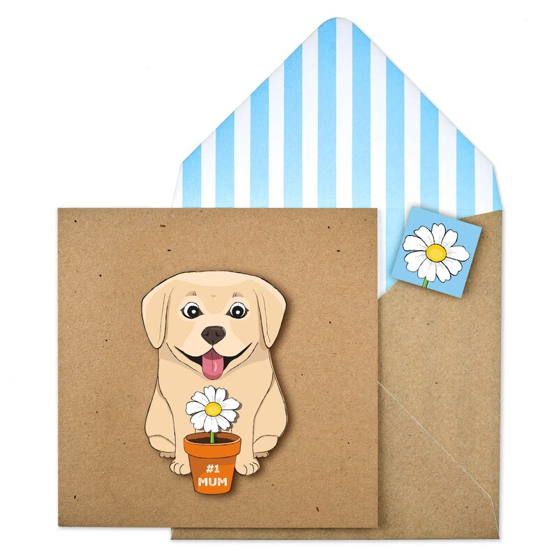 Handmade Personalised Labrador Retriever Birthday Card