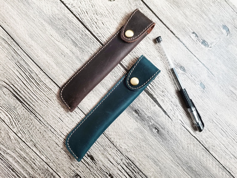 Personalized Leather Pen Holder,Pen Case,Leather Pen Pouch,Leather Pen Holder,Leather Pen Case,Pen Sleeve,Leather pouch,Personalized Gift,10 image 2