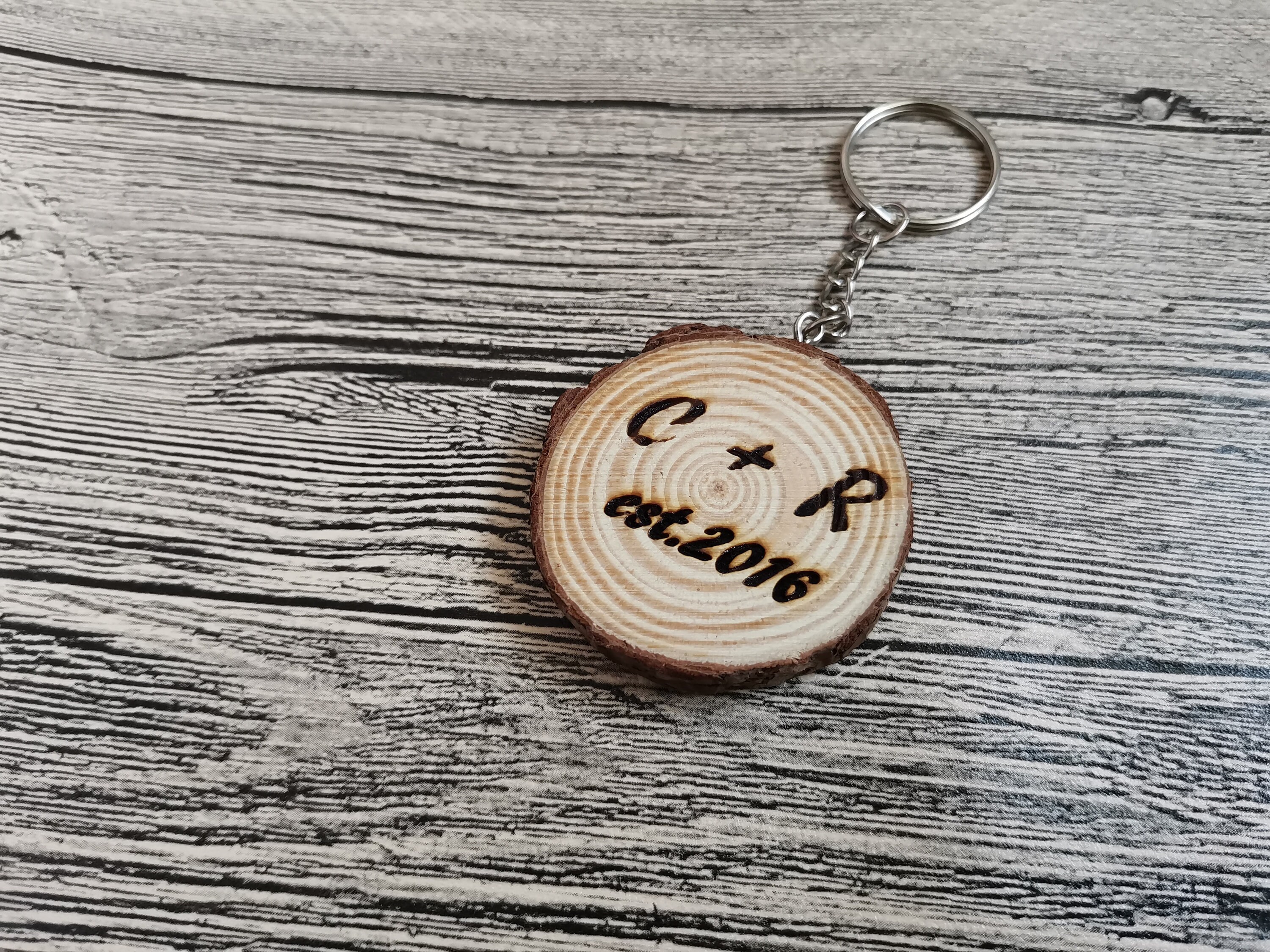 Personalized Wood KeychainCustom KeychainEngraved Etsy
