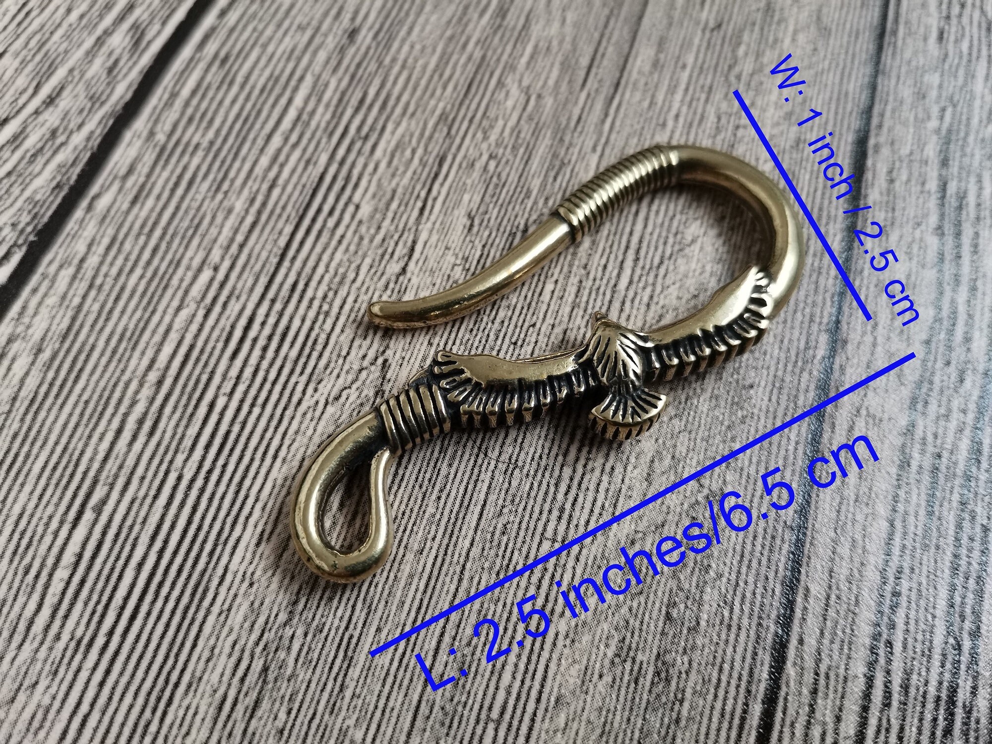 Brass Key Ring Hook,key Hook,custom Keychain,leathercraft Hardware ...