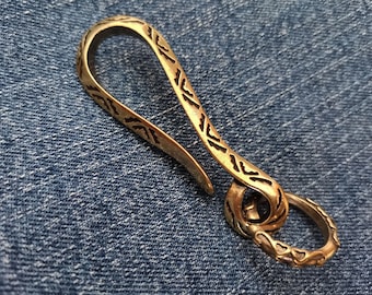 Belt Hook,Key Chain Hook,Brass Key Ring Hook,Key Hook,Custom Keychain,Leathercraft Hardware,Brass Keychain Custom,Fish Hook Key Chain,2A