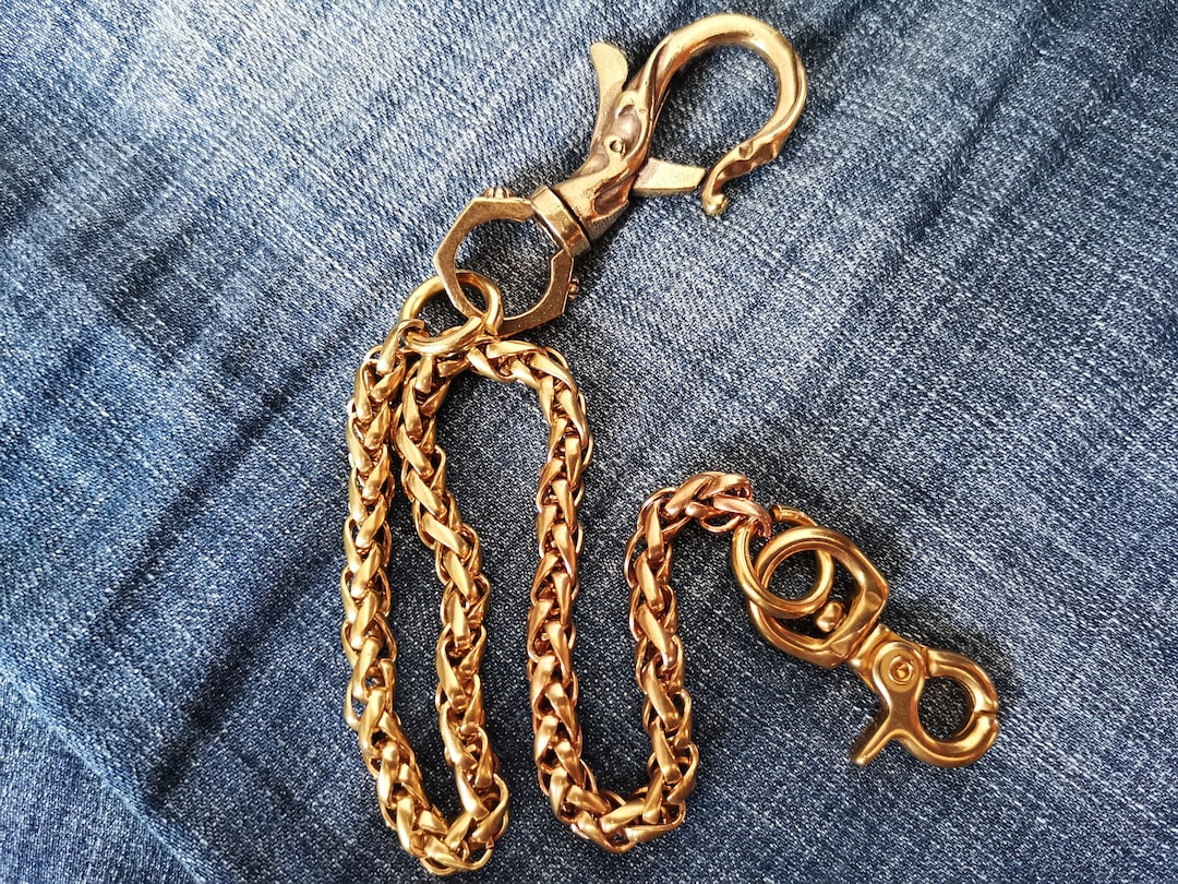Brass Key Chain,wallet Chain,brass Wallet Chain With Fish Hook,belt ...