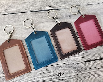 Personalized Full Grain Leather Badge Holder,Customized ID Holder,Badge Holder,ID Pass holder,Vertical ID Badge Holder,Staff Badge,AS1