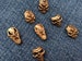 Brass Skull,Metal Skull Screw Studs,Leather Decoration,Brass Concho,Screwback Conchos,Brass Skull Studs,Hallowmas 