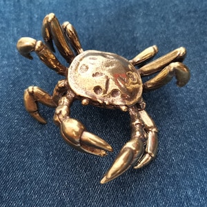 Exquisite Messing Krabbe Figur - Perfekt für Wohnkultur und Sammler,Messing Krabbe Skulptur,für Küsten- und Nautikthemen,Ideales Geschenk,B9A