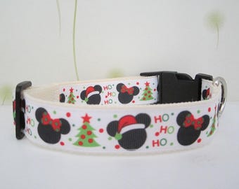 Weihnachten Mickey Hundehalsband, süsse Hundehalsbänder, Halsband personalisiert,
