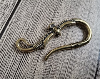 Brass Key Ring Hook,Key Hook,Custom Keychain,Leathercraft Hardware,Brass Keychain Custom,Fish Hook Key Chain,Belt Hook,Key Chain Hook,4AF