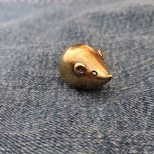 Brass Mouse,Brass Keychain,Retro Brass Mouse,Antique Collection,Brass Pendant,Brass Rat Figurine,Brass Animal Pendant