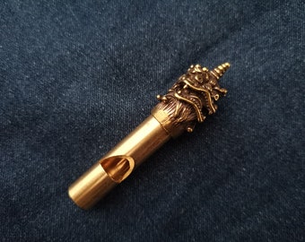 Personalized Emergency Whistle, Outdoor Survival Keychain Charm, Metal Bag Pendant, Unique Gift for Hikers & Campers,9C