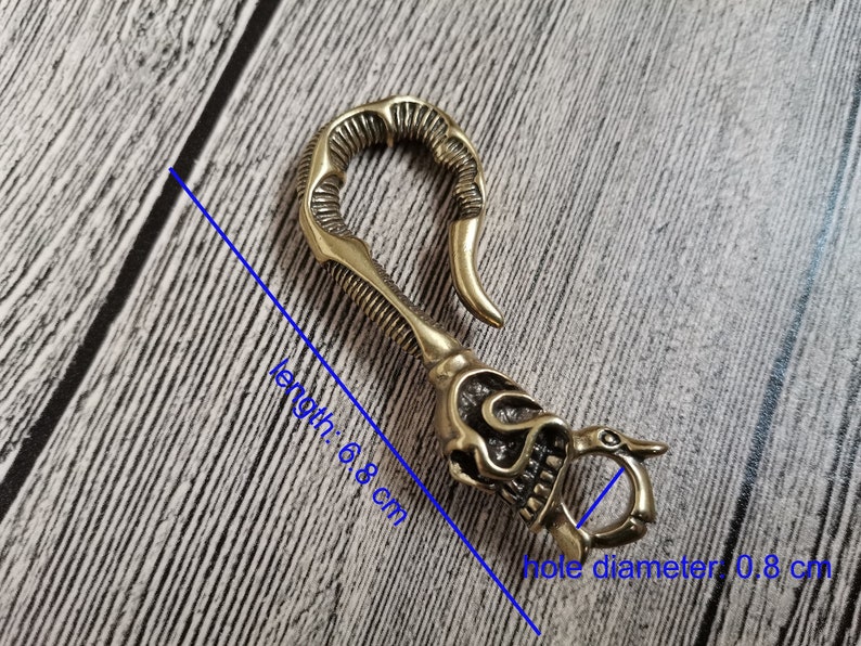 Brass Key Ring Hookwallet Fish Hookleathercraft Etsy