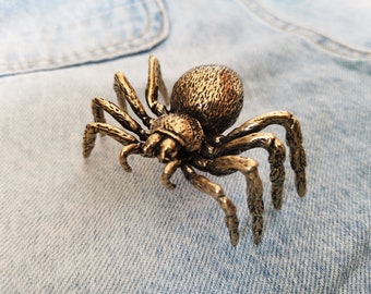 Brass Spider,Brass Spider Statue,Retro Brass Spider,Antique Collection,Table Decoration,Brass Spider Figurine,Brass Animal Figurine,BA3