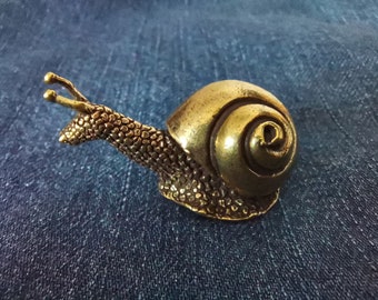 Brass Snail,Brass Snail Statue,Retro Brass Snail,Antique Collection,Table Decoration,Brass Snail Figurine,Brass Animal Figurine,3AH