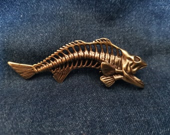 Fish Bone Pendant,Fish Bone Necklace,Necklace Finding,Retro Brass Fish Bone,Keychain Charm,Keychain Accessories,Shelf Decor,BA7