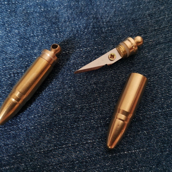 Bullet Knife Pendant Keychain Brass Bullet Necklace Pendant Knife Necklace Bullet Jewelry Brass Keychain Pendant Necklace Charms