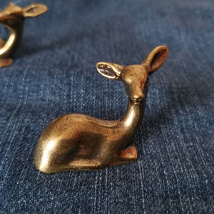 Brass Deer,Brass Deer Statue,Retro Brass Deer,Antique Collection,Table Decoration,Small Deer Figurine,Brass Animal Figurine,Office Decor,SA1