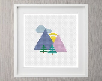 Mountains Cross Stitch Pattern | Digital Download