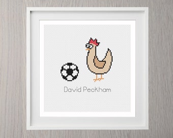 David Peckham Cross Stitch Pattern | Digital Download