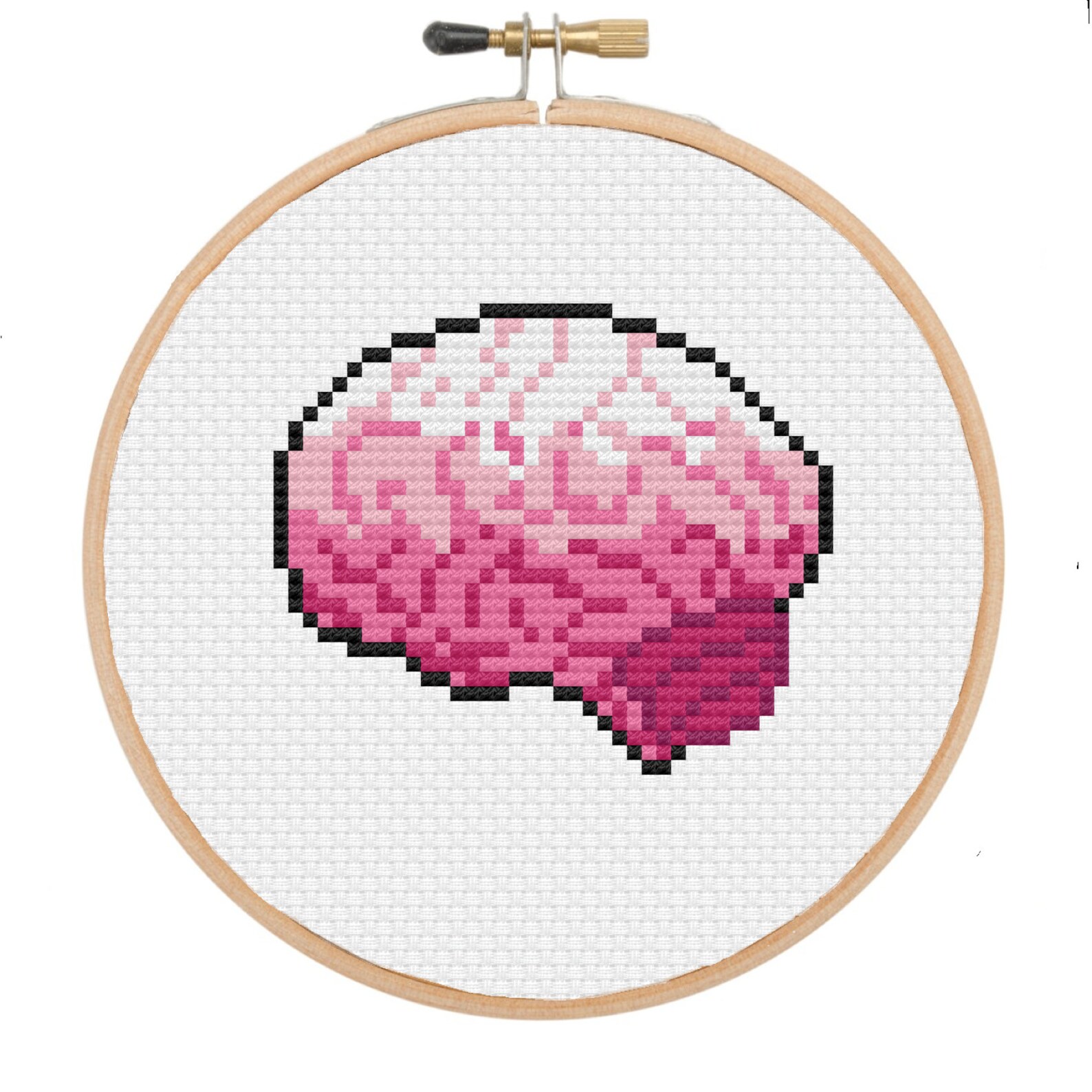 Brain Cross Stitch Pattern Nerdy Anatomy Science Small Etsy