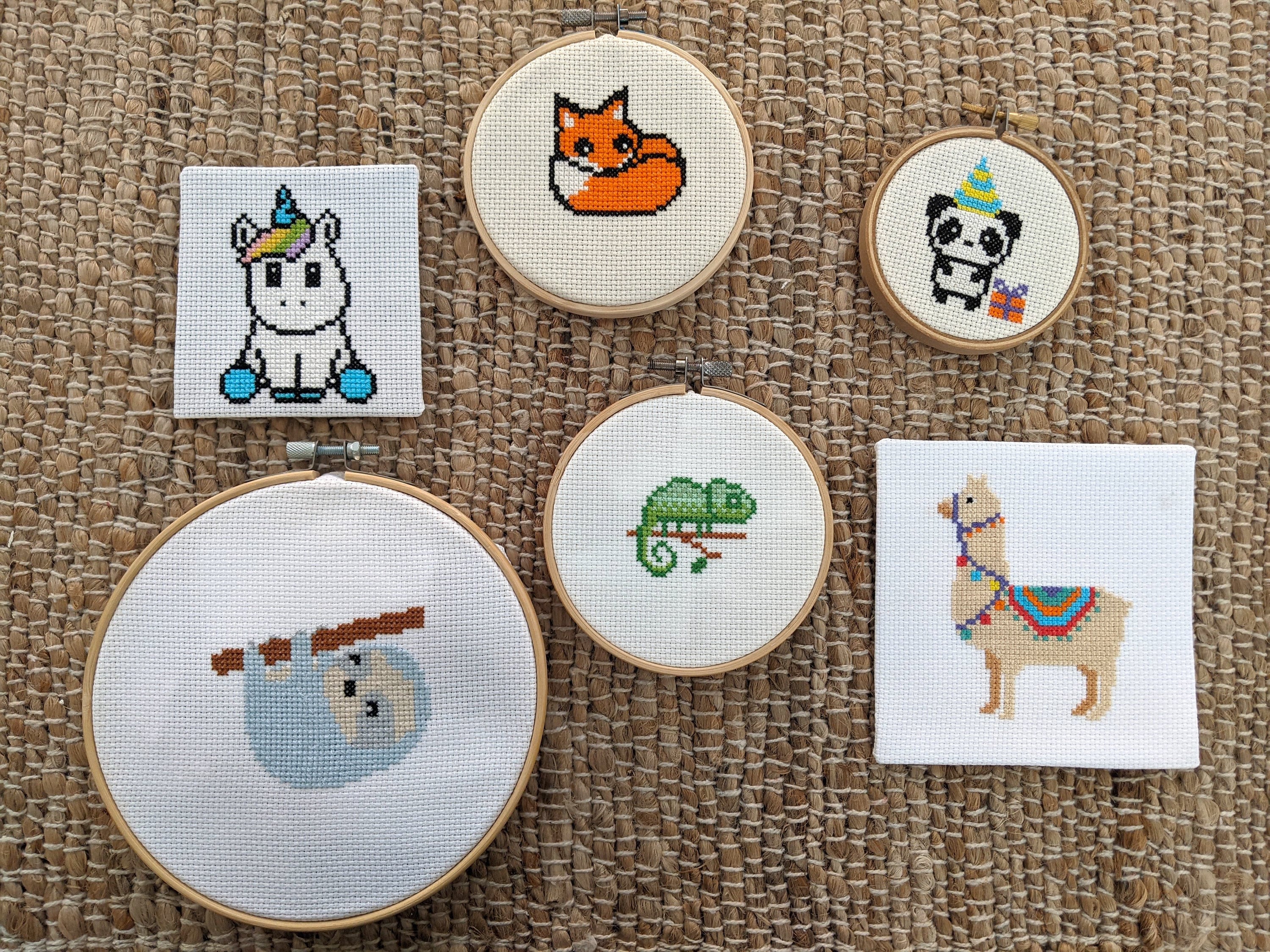 12 Animal Cross Stitch Patterns Bundle