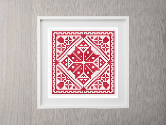 Simple Scandinavian Cross Stitch Pattern | Modern | Instant