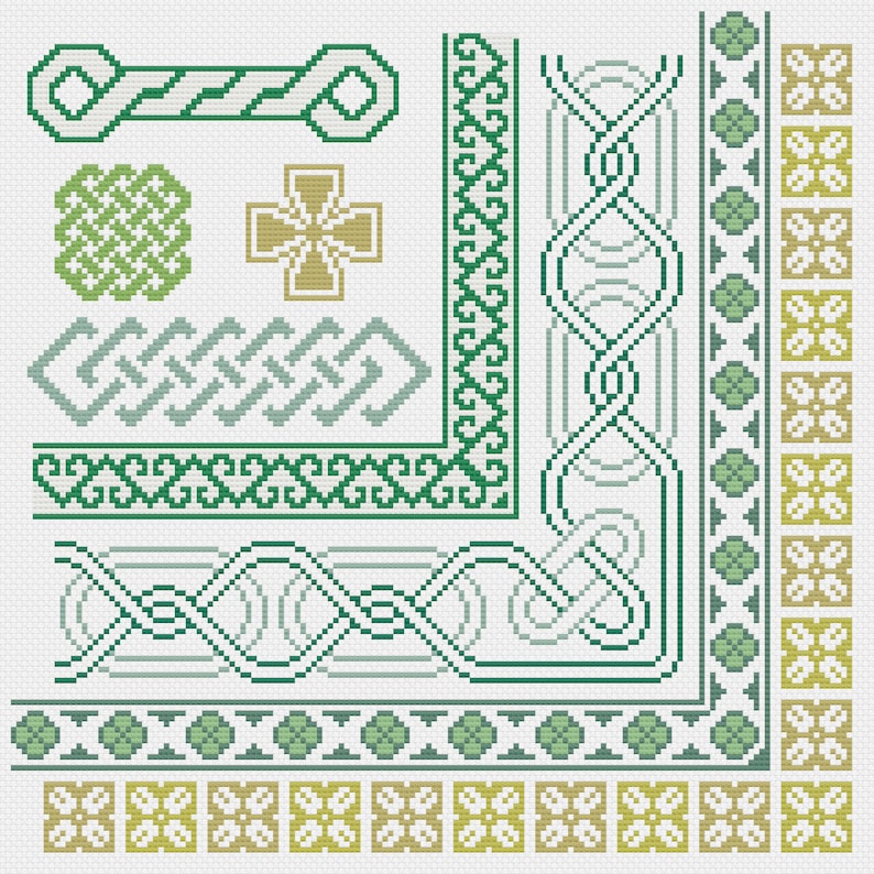 Cross Stitch Borders Pattern Celtic Border Celtic Knots Etsy