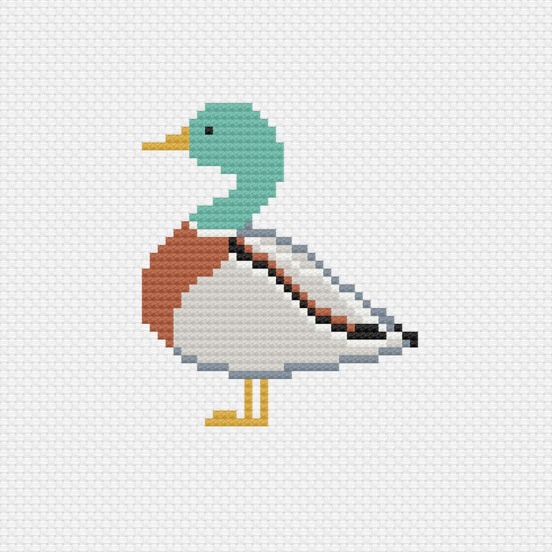 Mallard Drake Duck Cross Stitch Pattern Instant Download Etsy