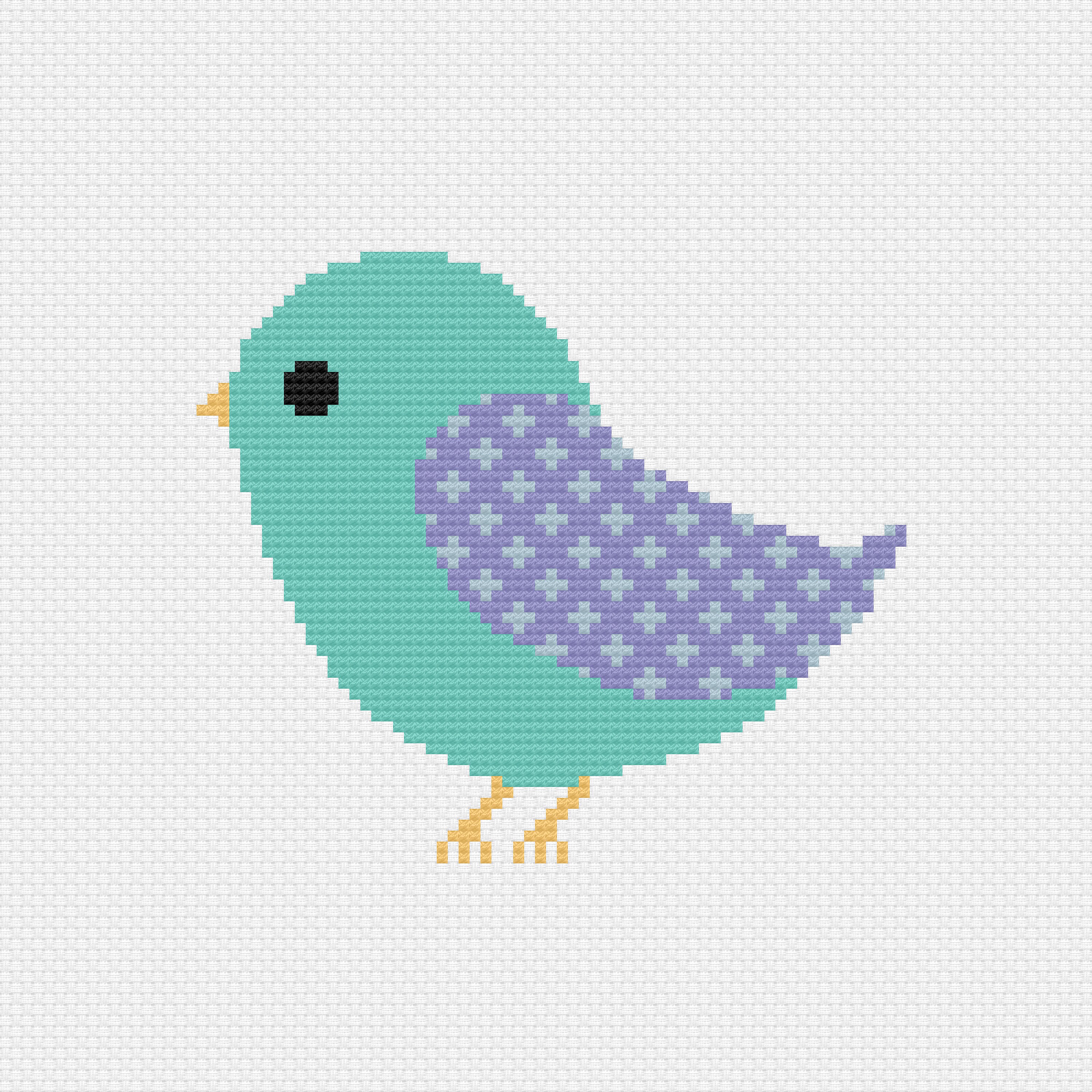 Cute Bird Cross Stitch Pattern | Digital Download