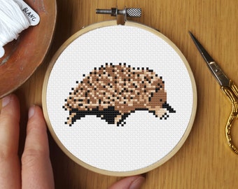 Echidna Cross Stitch Pattern | Australian Cross Stitch | Cute Cross Stitch Chart
