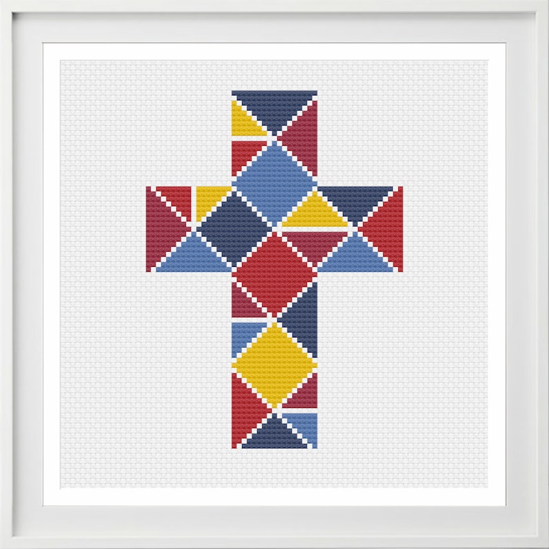 Geometriskt kors påsk korsstygnsmönster | Kristet korsstygn bild 3
