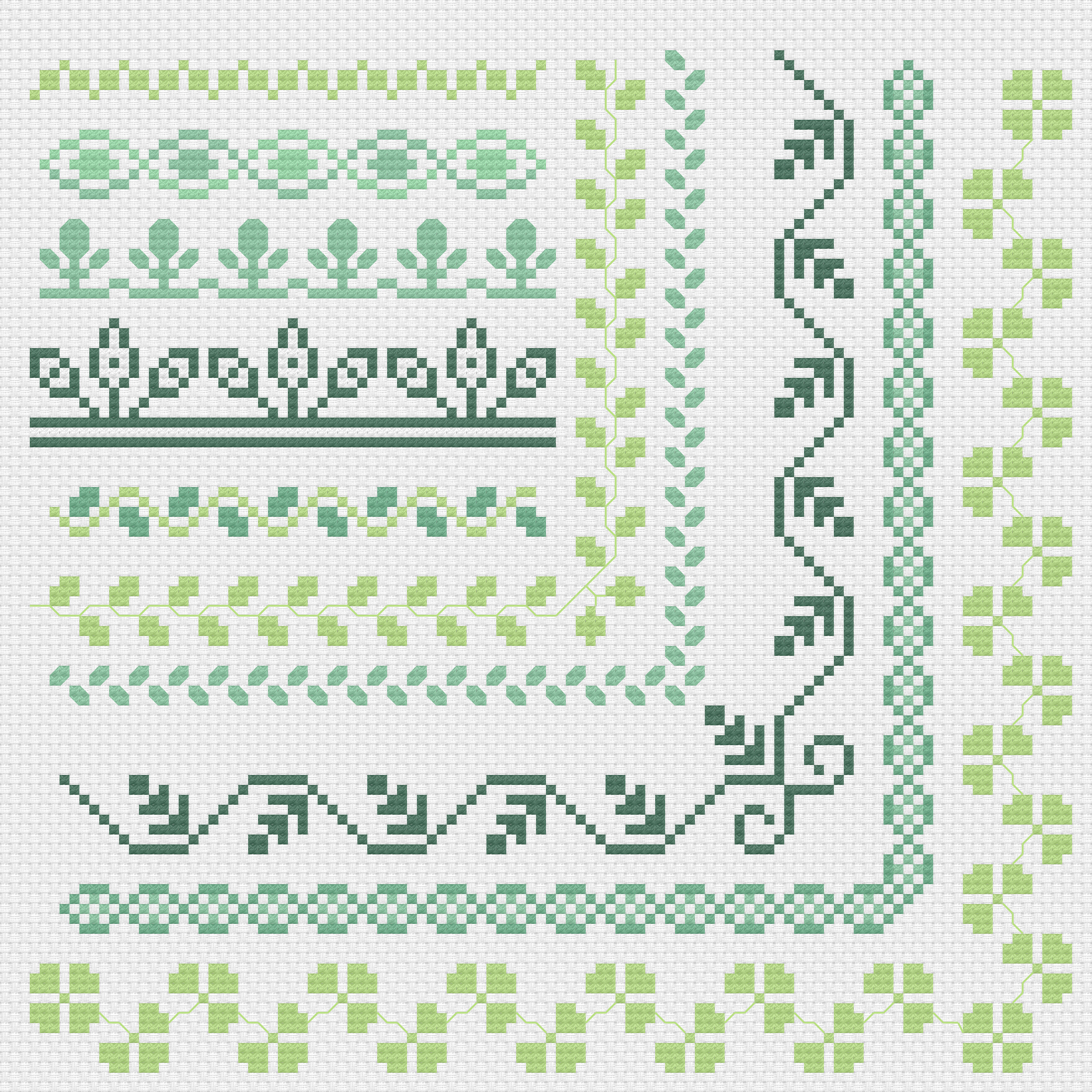 Leaves Cross-Stitch Pattern