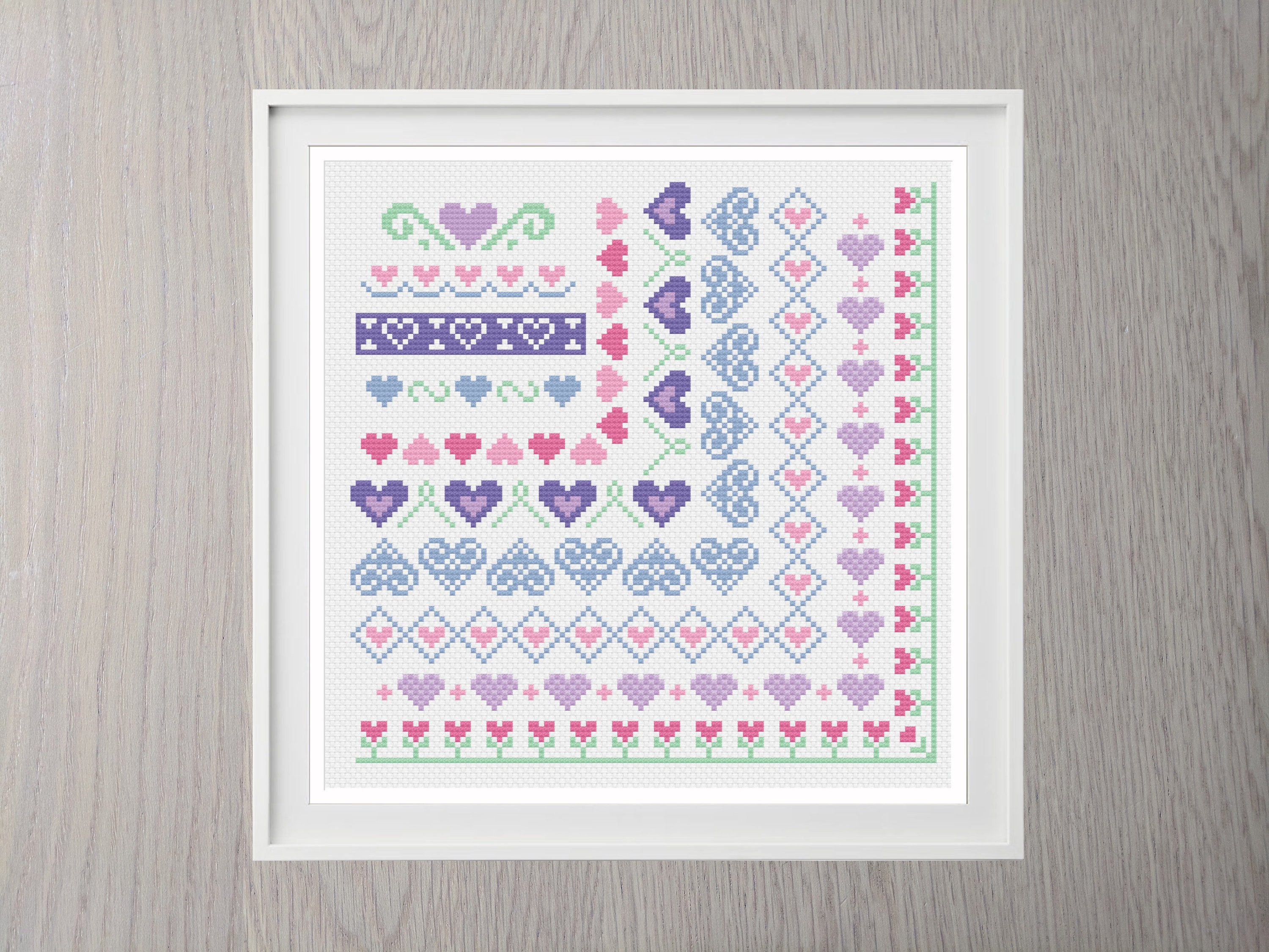 Colorful Quilts Cross My Heart Cross Stitch Pattern Book - Stitchery X-Press