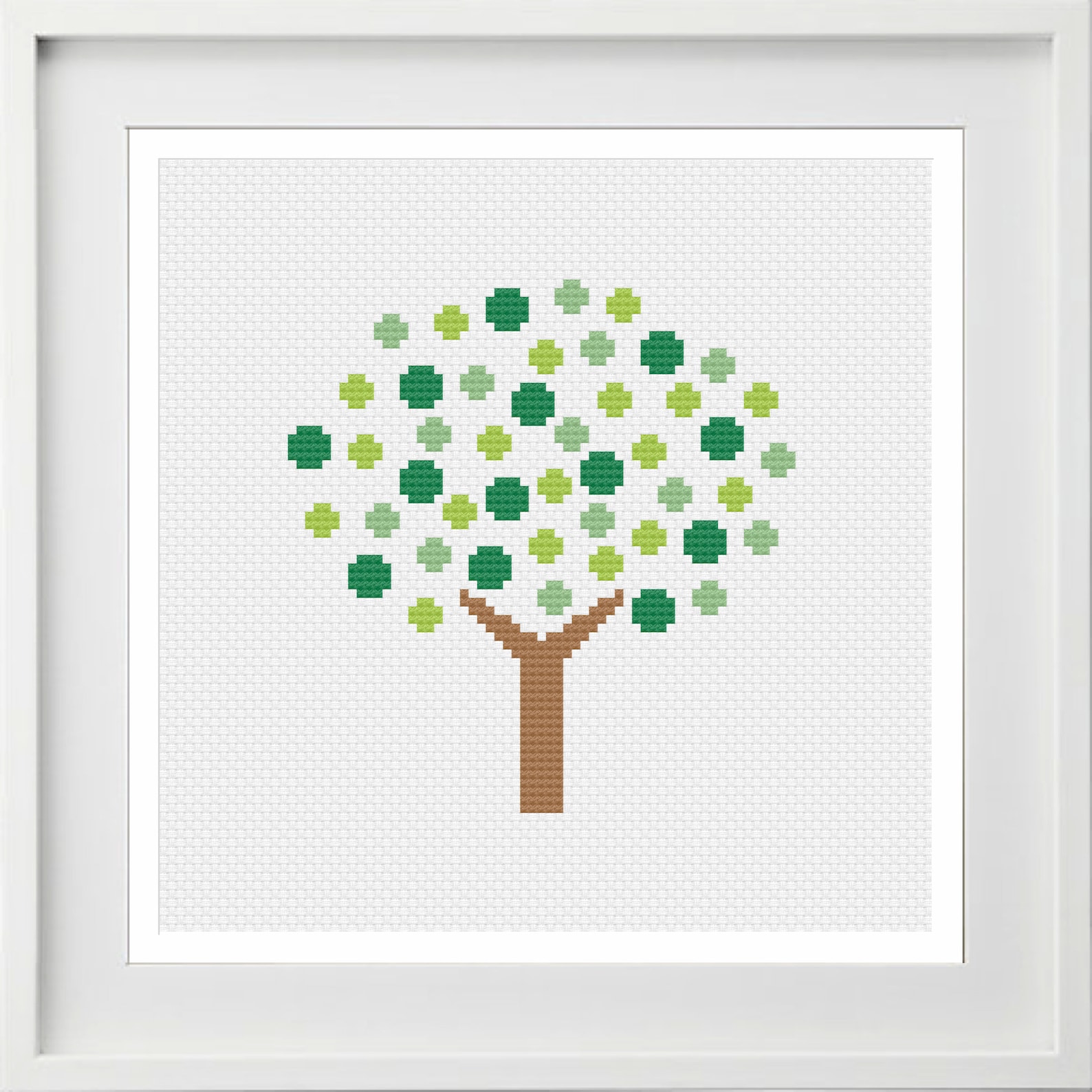 Tree Cross Stitch Pattern Instant Download Modern Simple - Etsy