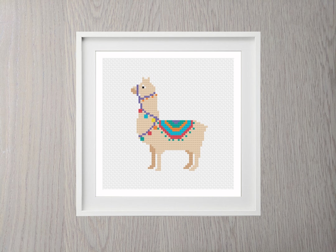 Llama Cross Stitch Pattern, Instant Download Counted Cross Stitch - Etsy