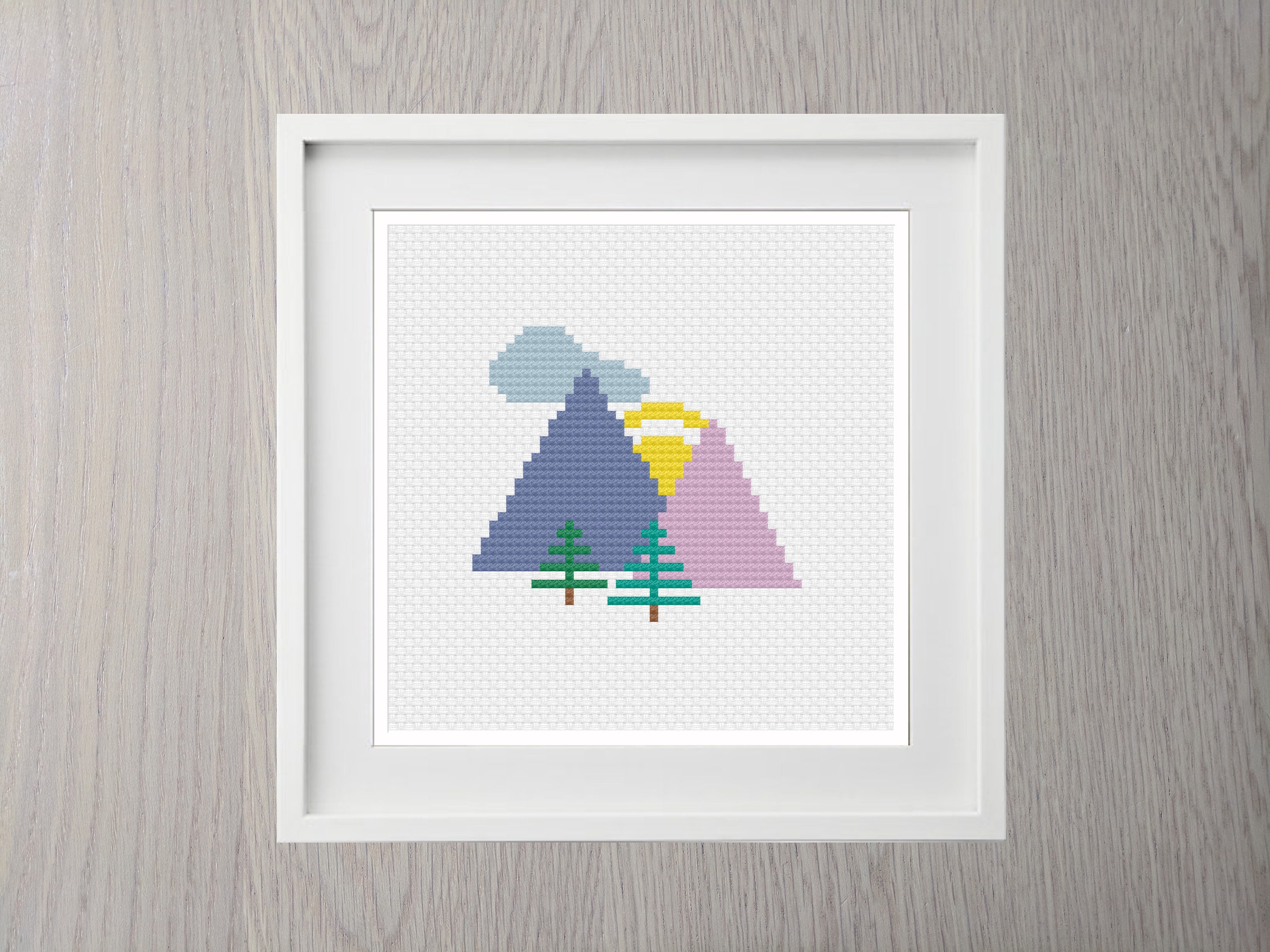 Mountains Cross Stitch Pattern Instant Download Modern Etsy