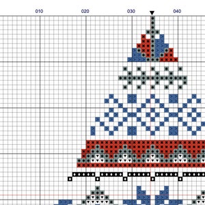 Scandi Christmas Tree Cross Stitch Pattern | Modern | Nordic | Instant Download | Scandinavian | Simple | Beginner | Decoration image 3
