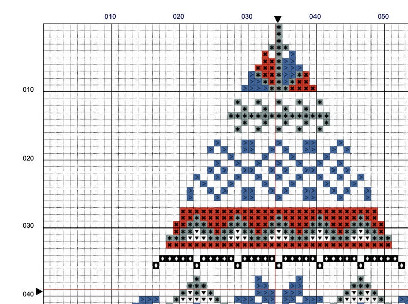 Scandi Christmas Tree Cross Stitch Pattern | Modern | Nordic | Instant Download | Scandinavian | Simple | Beginner | Decoration image 3