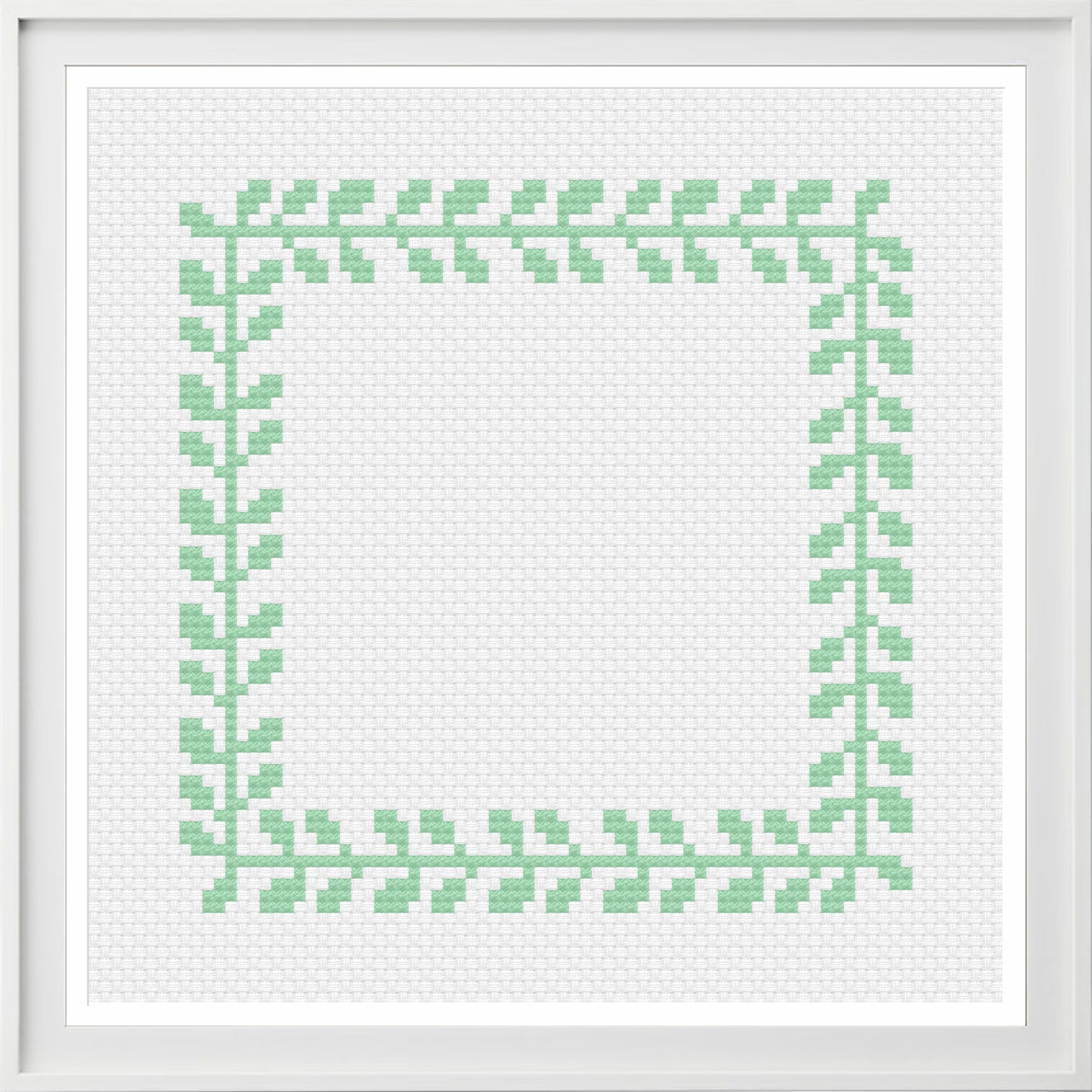 Cross Stitch Borders Pattern Leaves Leaf Modern Instant Etsy Australia
