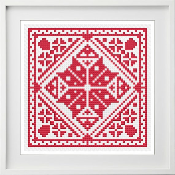 Simple Scandinavian Cross Stitch Pattern | Modern | Instant