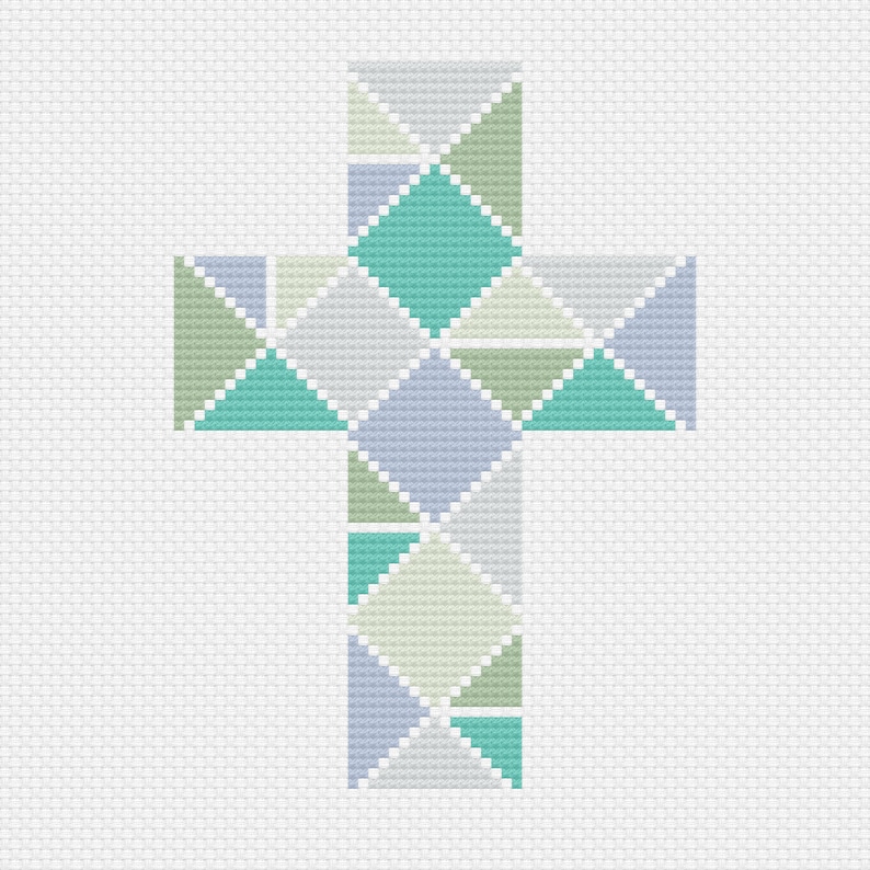 Geometriskt kors påsk korsstygnsmönster | Kristet korsstygn bild 7