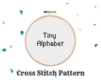 Tiny Cross Stitch Alphabet Pattern | Cross Stitch Letters | Small Cross Stitch Font | Cross Stitch Pattern PDF