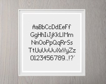 Small Cross Stitch Letters | Cross Stitch Alphabet Pattern | Cross Stitch Words PDF