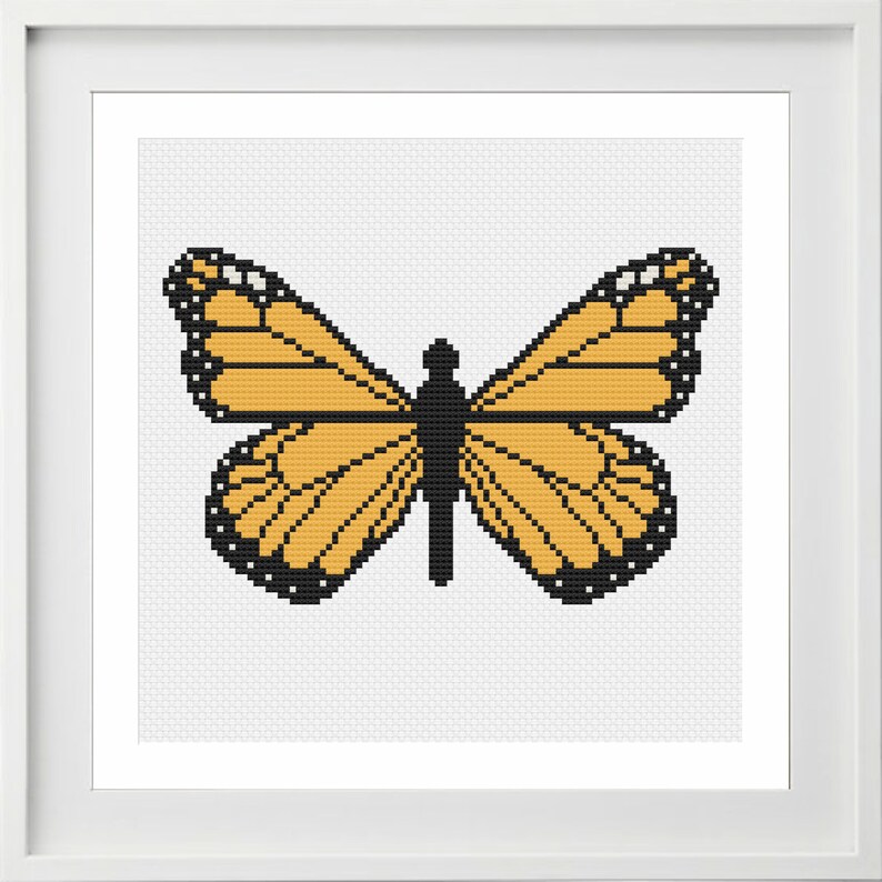 Monarch Butterfly Cross Stitch Pattern instant download | Etsy