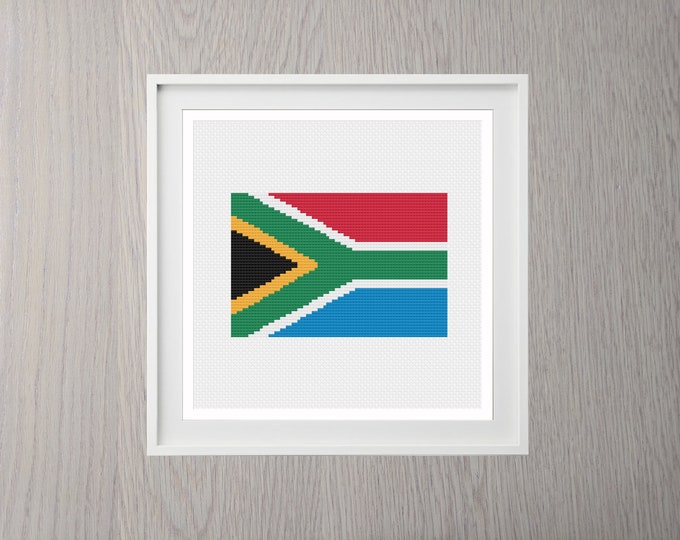 South African Flag Cross Stitch Pattern | Digital Download