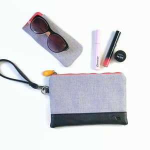 schickes Geschenkset für Frauen, Handytasche + Sonnenbrillenetui - Clutch GOWANUS und Brillenhalter HOYT