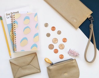 gift set for women, gift for best friend - cash envelope wallet + coin purse + card holder (3 colors)